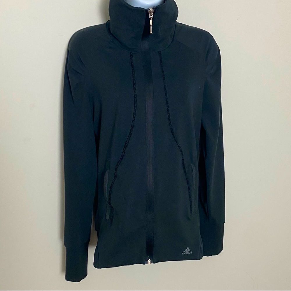 Adidas Climalite Black Zip Up Jacket Size Small